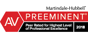 AV Preeminent | Martin-Hubbell | Peer Rated for Highest Level of Professional Excellence | 2018