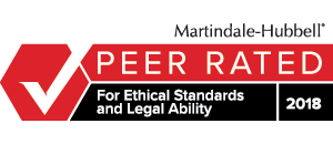 Peer Rated | Martindale-Hubbell | For Ethical Standards and Legal Ability | 2018